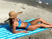 Load image into Gallery viewer, Aqua Turtle Tail & Blue Haven MALIBU Top