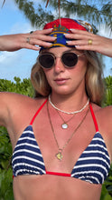 Load image into Gallery viewer, Nautical Stripe &amp; Scarlet SAPODILLA Top
