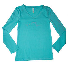 Load image into Gallery viewer, Aqua Make Some Waves Long Sleeve
