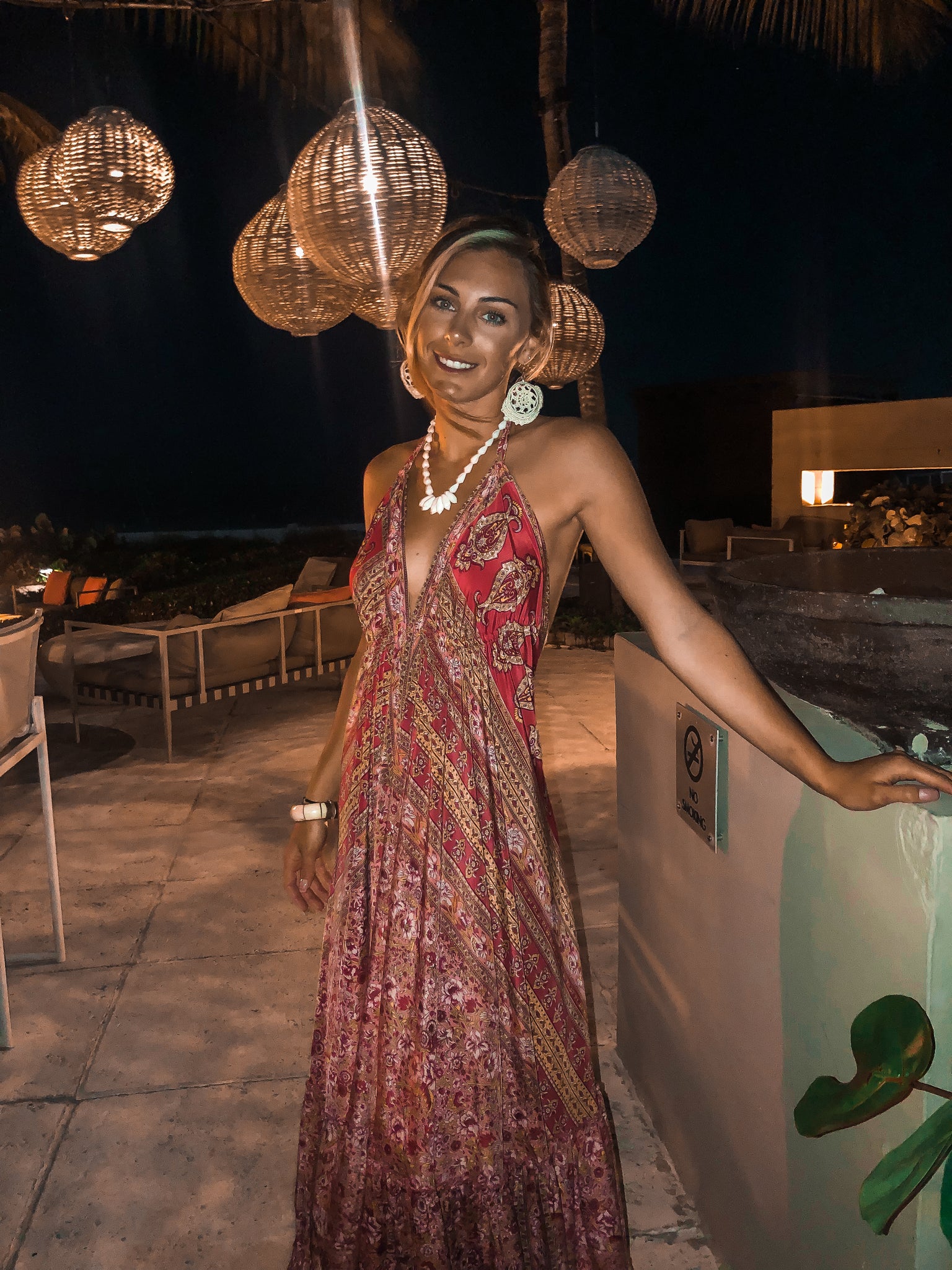 Silk Bohemian Halter Dress Silk Bohemian Halter Dress